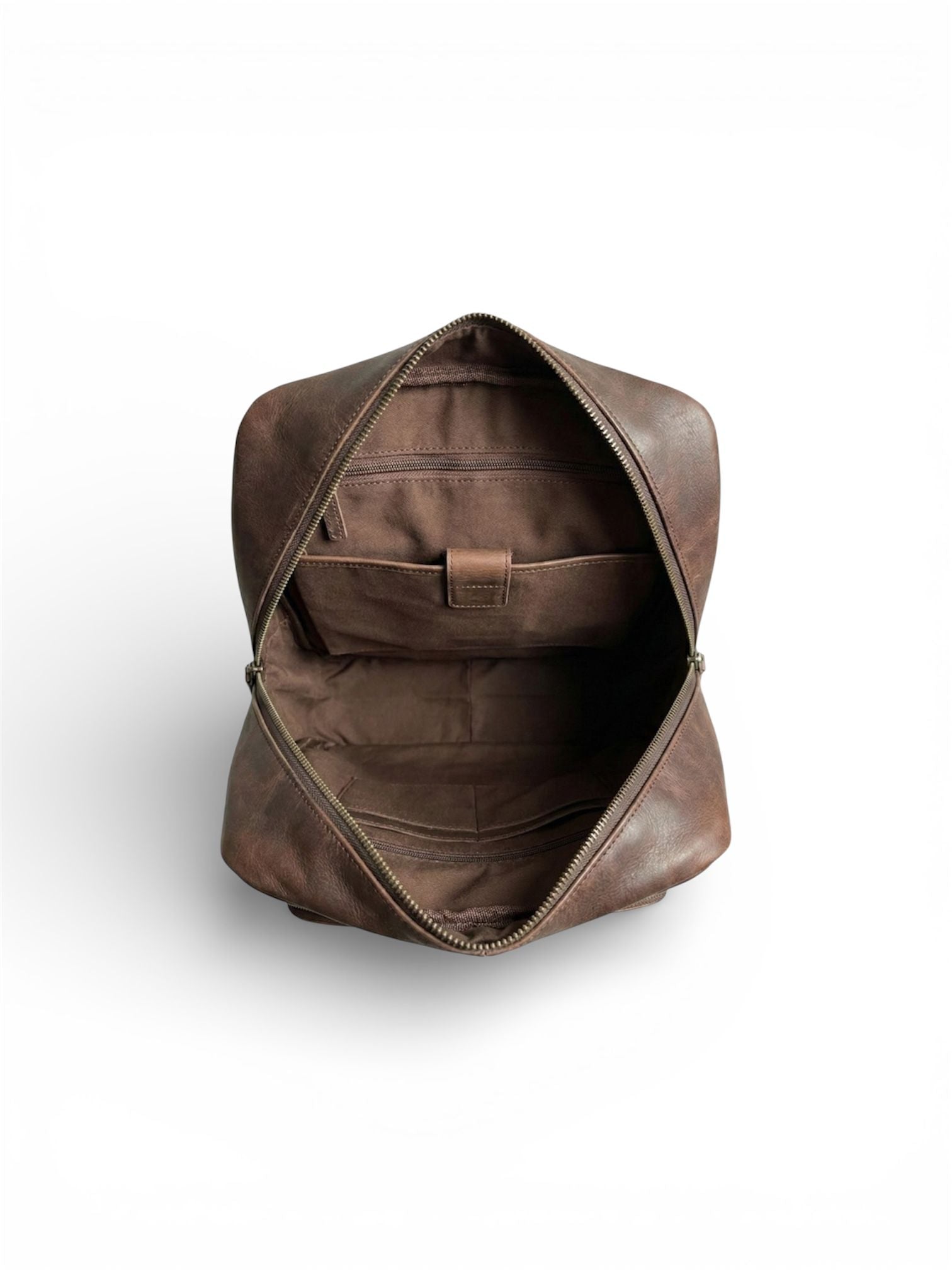 100% Genuine Dark Brown Leather Backpack.